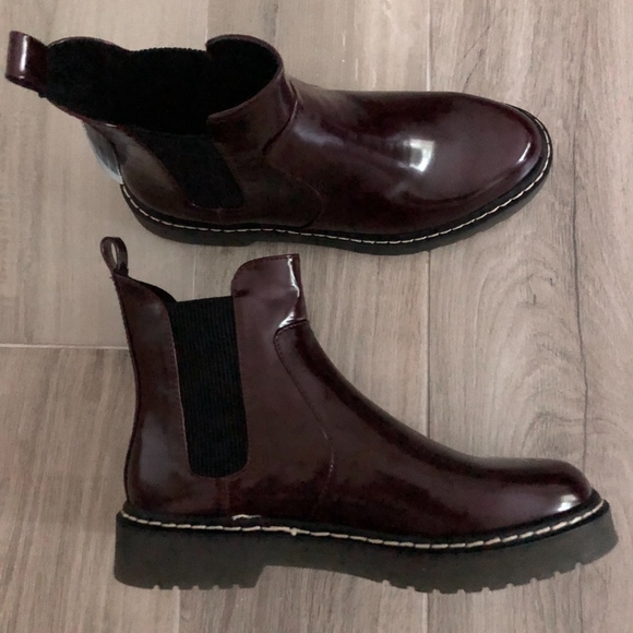 Zara Shoes - ZARA Womens US 8 BurgundyAnkle Boot Sz 8 NEW